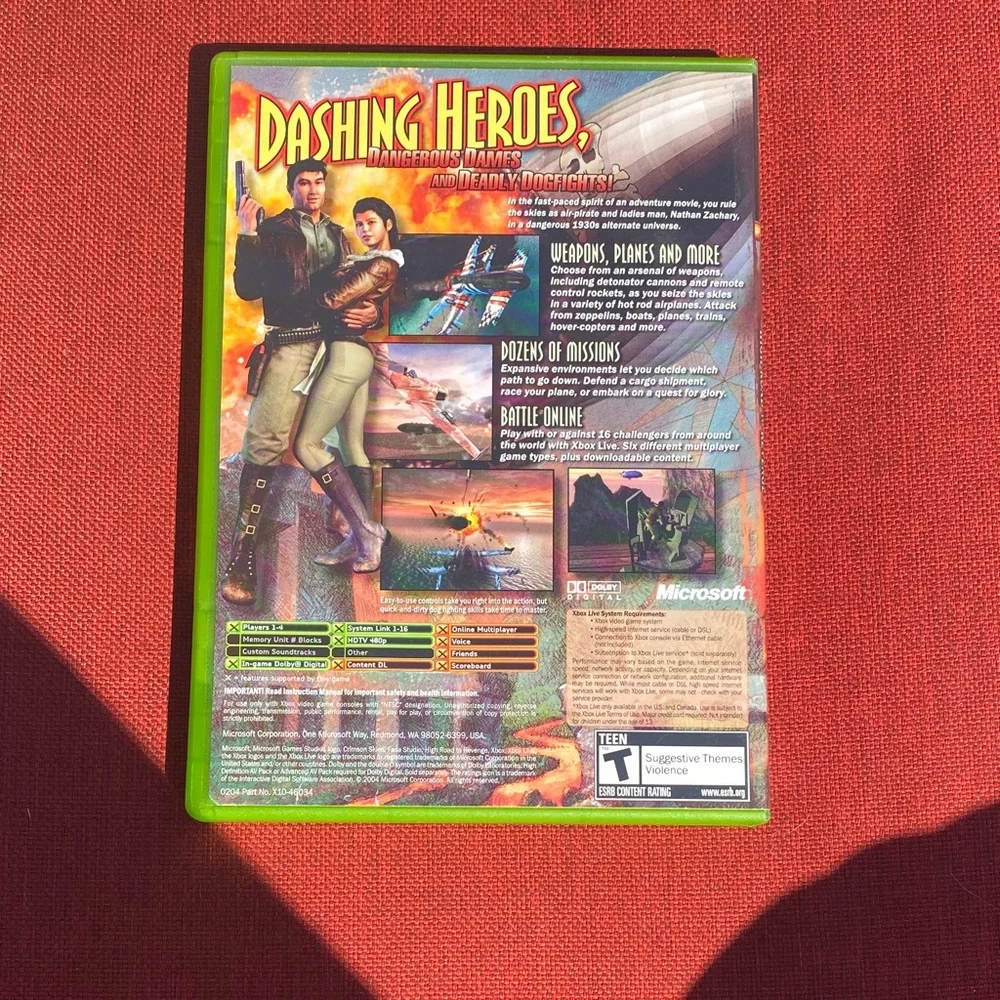 Microsoft Xbox Game - Crimson Skies High Road to Revenge